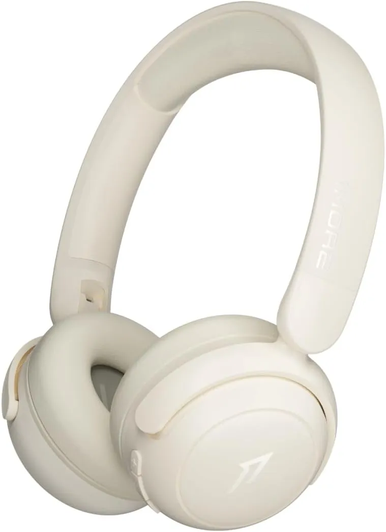 1MORE Kids Bluetooth Wireless Headphones - HQ20 SonoFlow Mini Over Ear Headphones, Safe Volume, 65H Playtime, Foldable&Comfortable, Microphone for Call, Android and iOS Compatible(Oat White)