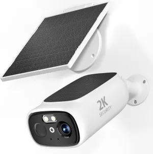 2.4G/5G WiFi Cameras for Home Security, 2K Solar Camera Outdoor Wireless, Color Night Vision Spotlight Camera with 130Wide View2-Way Audio, IP66, Cloud/SD, AI Detection, Works Alexa/Google Home