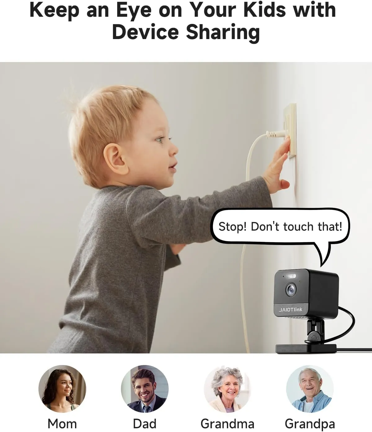 2K 2.4G/5G Dual-Band Security Camera Indoor, Plug-in Cameras for Home Security, Baby/Pet WiFi Camera with Phone App, Smart Night Vision, Motion Detection, 2-Way Talk