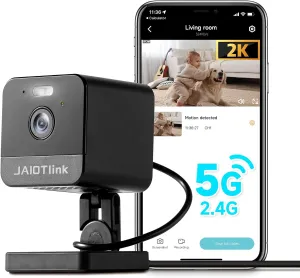 2K 2.4G/5G Dual-Band Security Camera Indoor, Plug-in Cameras for Home Security, Baby/Pet WiFi Camera with Phone App, Smart Night Vision, Motion Detection, 2-Way Talk
