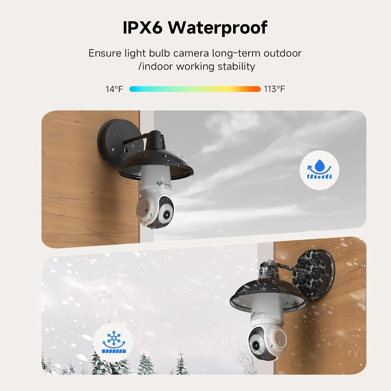 2K Light Bulb Security Camera Outdoor, 5G&2.4G WiFi Wireless Cameras for Home Security with Adjustable LED Lights, IPX6 Waterproof, 360 Motion Tracking and AI Human Detection -1 Pack