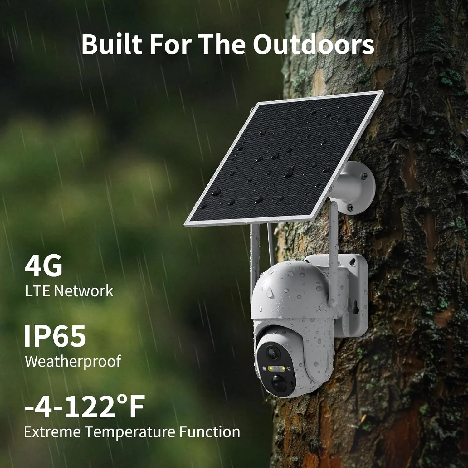 4G LTE Cellular Security Cameras Outdoor, 2 Pack No WiFi Security Camera Solar Powered with 360 View, 2K Color Night Vision, Includes SIM Card(Support Verizon/AT&T/T-Mobile)