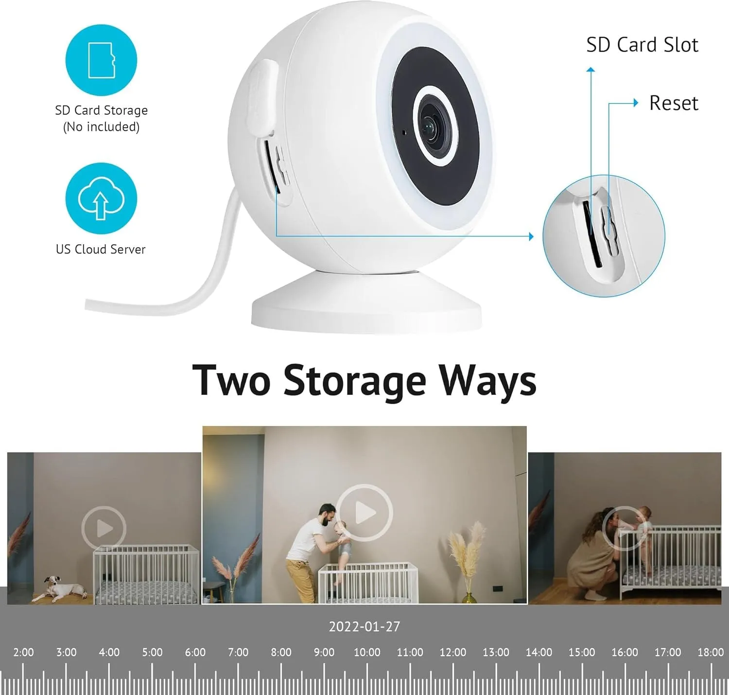 5MP 3K Security Cameras Outdoor Indoor Wired,IP65, Starlight Sensor & 100 Ft Night Vision,Motion/Person Detection,2-Way Audio/Spotlight,US Cloud,Compatible with Alexa,iOS & Android & Web Access