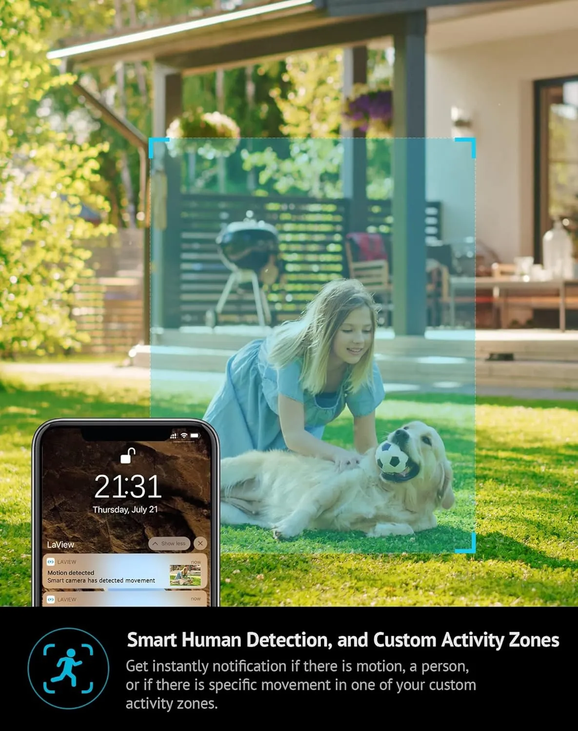 5MP 3K Security Cameras Outdoor Indoor Wired,IP65, Starlight Sensor & 100 Ft Night Vision,Motion/Person Detection,2-Way Audio/Spotlight,US Cloud,Compatible with Alexa,iOS & Android & Web Access