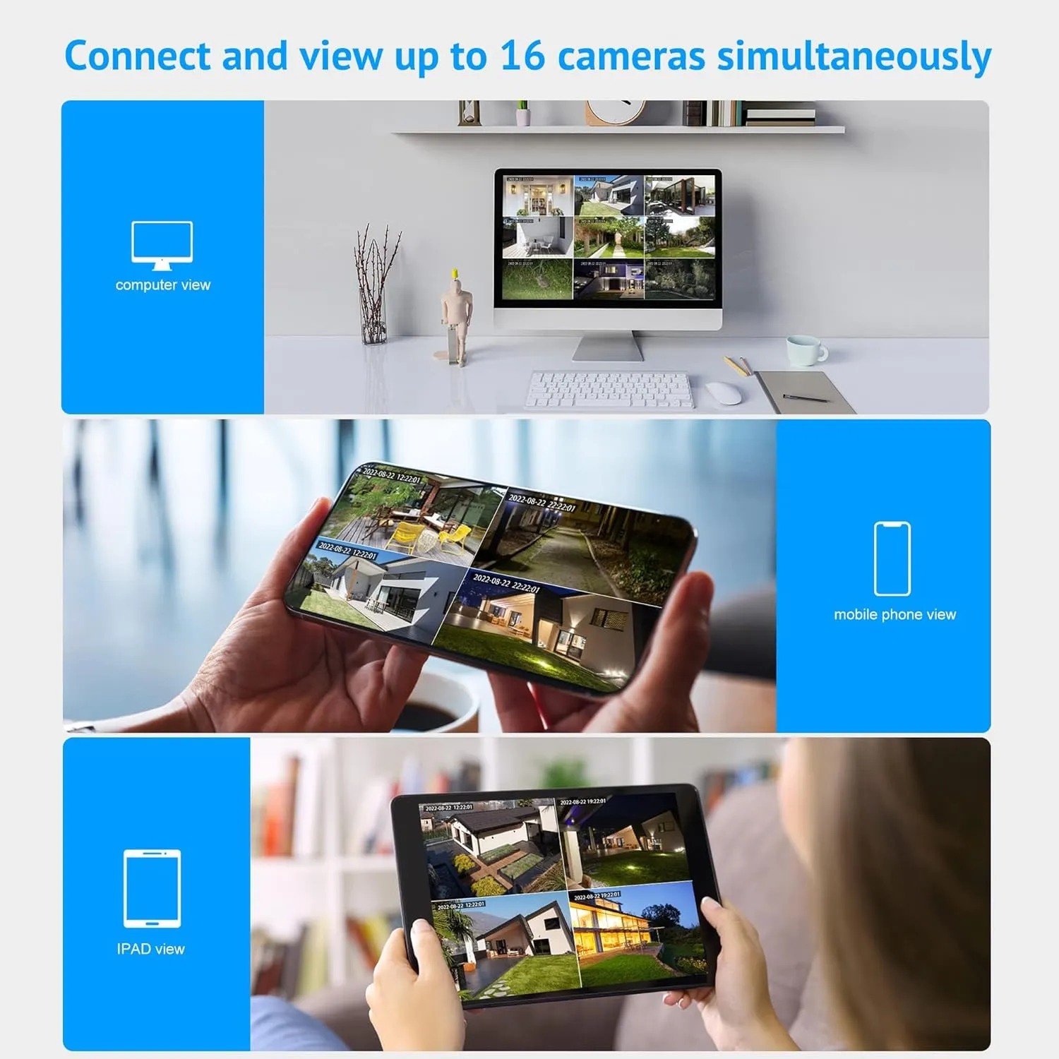 5MP 3K Security Cameras Outdoor Indoor Wired,IP65, Starlight Sensor & 100 Ft Night Vision,Motion/Person Detection,2-Way Audio/Spotlight,US Cloud,Compatible with Alexa,iOS & Android & Web Access