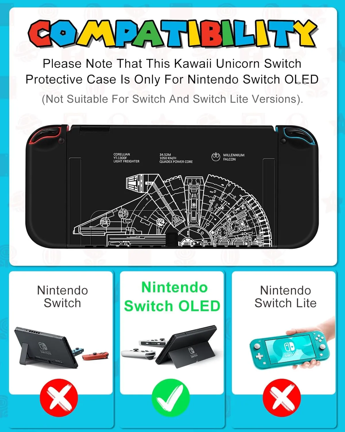 9in1 Cool Ship Switch Oled Case for Nintendo Switch Oled Carrying Cases Boy Teens Protective Cover Dockable Skin Thumb Grips Game Holder Shoulder Strap Sticker for Switch Oled Travel Case