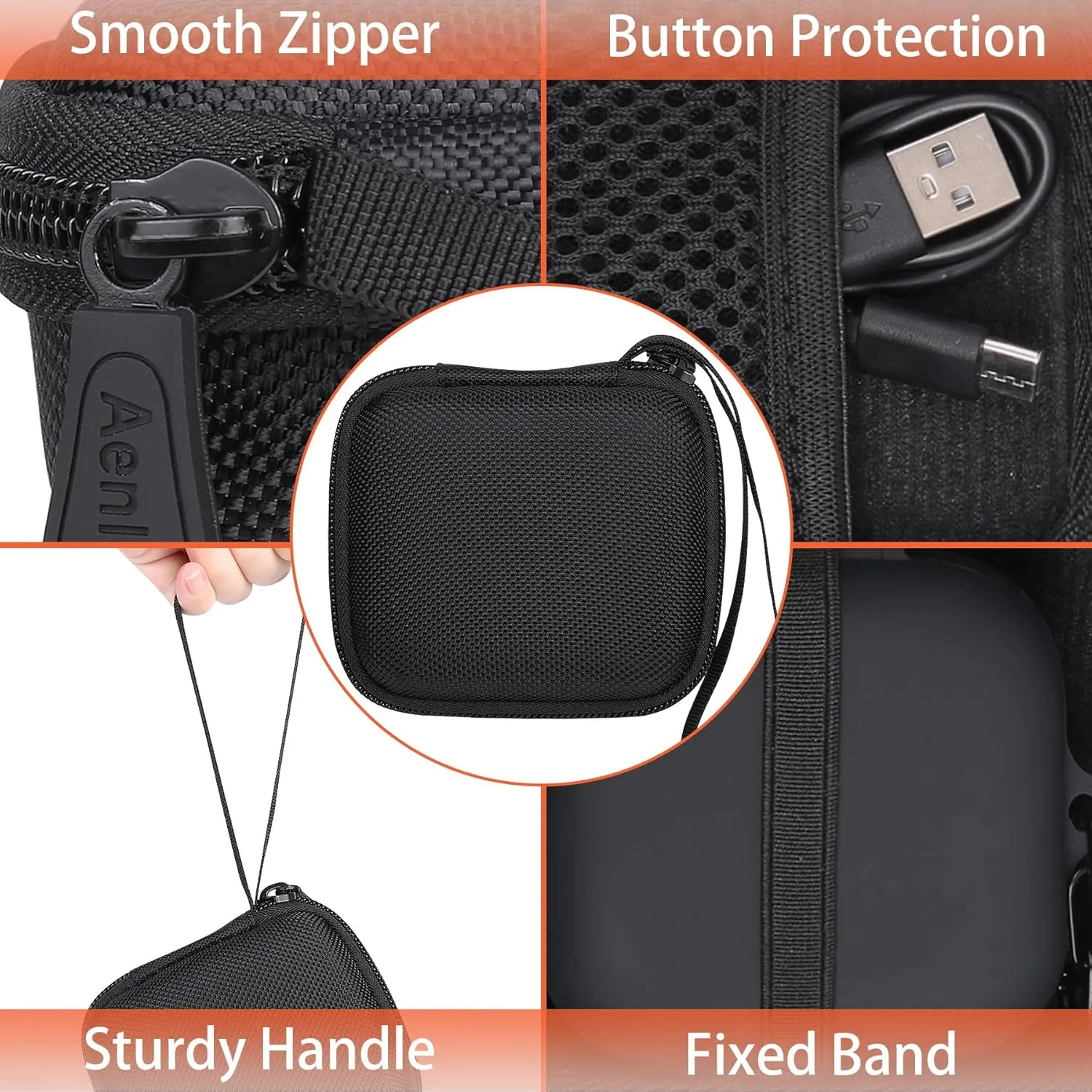 Aenllosi Hard Earbud Case for SHOKZ/AfterShokz OpenFit Open-Ear True Wireless Bluetooth Headphones,with Full Body Anti-Scratch Silicon Cover for SHOKZ Open Fit Earbuds(Black,Case Only)