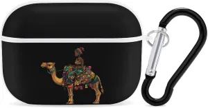 African Girl Sitting On Ca-Mel Earbud Case Bluetooth Headphone Case Full Protective Case with Keychain Compatible with Airpods Pro White-Style