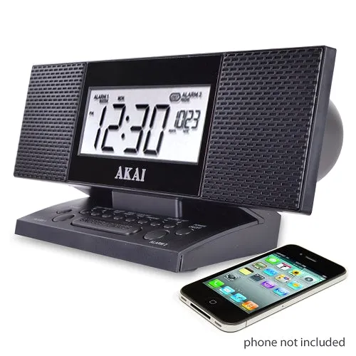 Akai Stereo Alarm Clock Radio in Black (CEU1300 Autoset FM PLL )