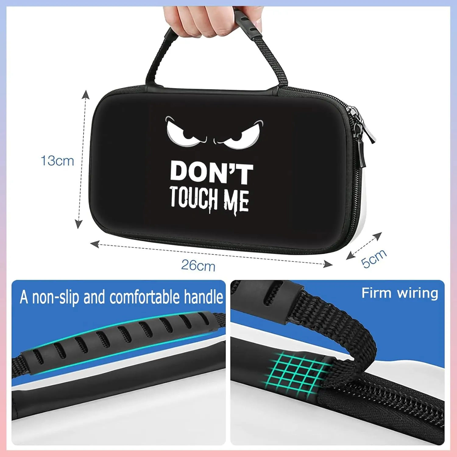 ALITOR Carrying Case for Nintendo Switch OLED ModelMultifunction Hard Shell Protective Cover Shockproof with Card Slots for Console Accessories for Nintendo Switch (Dont-A)