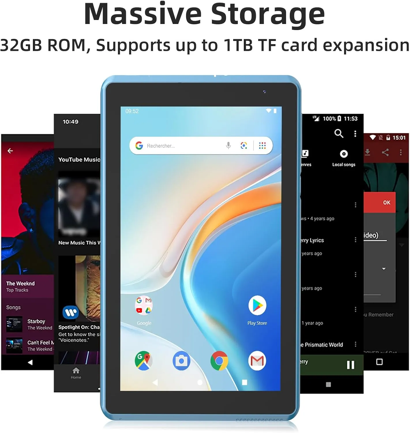 Android 15 Tablet, 7 Inch 6GB RAM 32GB ROM/ 1TB Expandable Computer, 5MP Camera Tableta, 1.6Ghz Quad-core Processor, 3000mAH Battery Tablet PC, Wi-Fi, GMS, Games 7'' Android Laptop