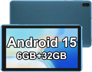 Android 15 Tablet, 7 Inch 6GB RAM 32GB ROM/ 1TB Expandable Computer, 5MP Camera Tableta, 1.6Ghz Quad-core Processor, 3000mAH Battery Tablet PC, Wi-Fi, GMS, Games 7'' Android Laptop