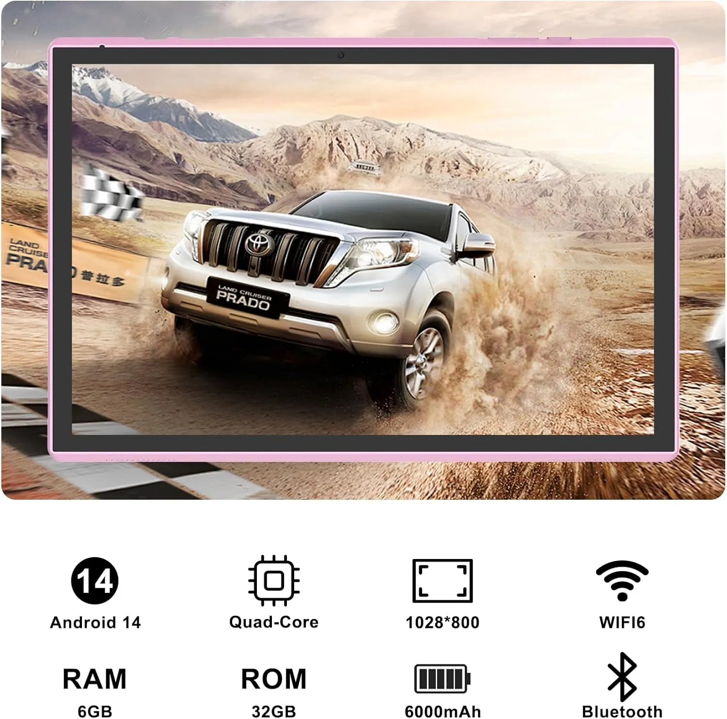 Android Tablet 10 Inch Tablet With Case Screen Stylus Android 14 Tablets 6GB RAM 32GB ROM Support 1TB Expansion 6000mah Battery 10.1" IPS HD Touchscreen 2MP 8MP Dual Camera WIFI-6 Bluetooth5.0 Tablets