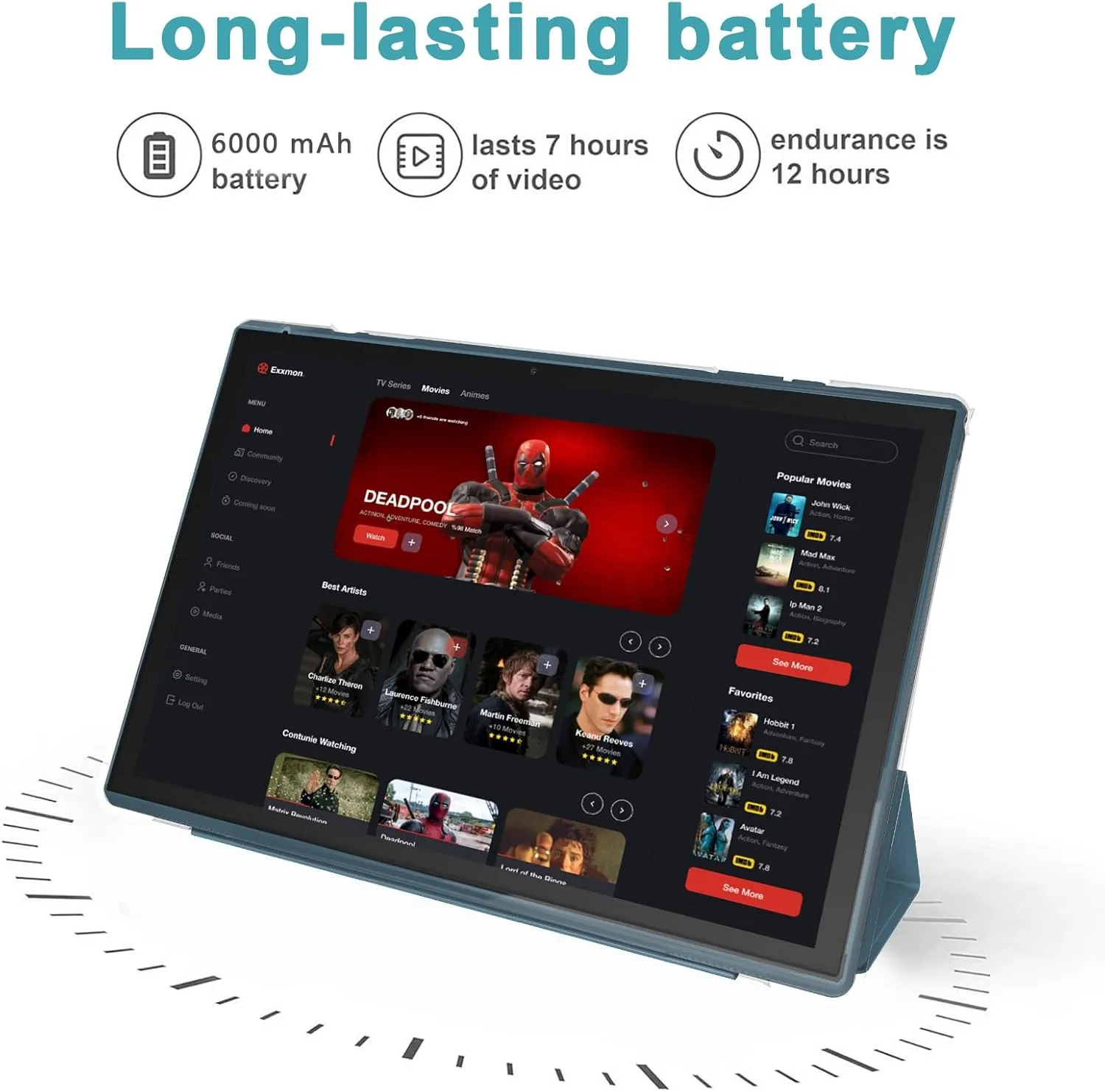 Android Tablet 10 Inch Tablet With Case Screen Stylus Android 14 Tablets 6GB RAM 32GB ROM Support 1TB Expansion 6000mah Battery 10.1" IPS HD Touchscreen 2MP 8MP Dual Camera WIFI-6 Bluetooth5.0 Tablets