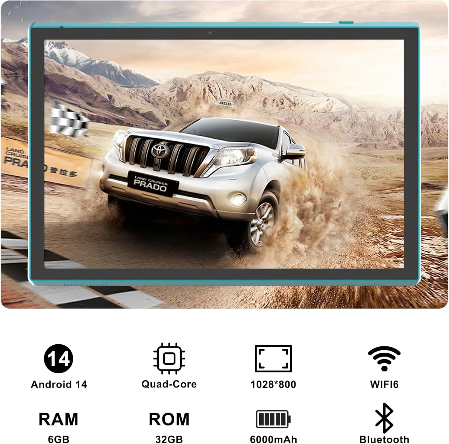 Android Tablet 10 Inch Tablet With Case Screen Stylus Android 14 Tablets 6GB RAM 32GB ROM Support 1TB Expansion 6000mah Battery 10.1" IPS HD Touchscreen 2MP 8MP Dual Camera WIFI-6 Bluetooth5.0 Tablets