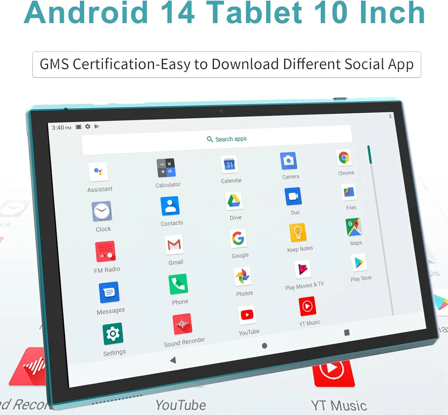 Android Tablet 10 Inch Tablet With Case Screen Stylus Android 14 Tablets 6GB RAM 32GB ROM Support 1TB Expansion 6000mah Battery 10.1" IPS HD Touchscreen 2MP 8MP Dual Camera WIFI-6 Bluetooth5.0 Tablets