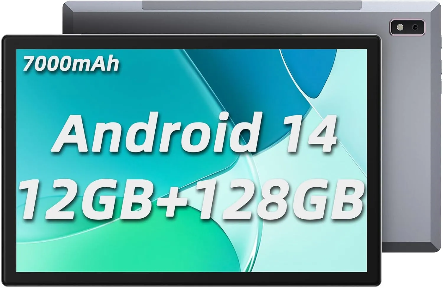 Android Tablet, 10.1" Android 14 Tablets 12GB(4 8) 128GB, 1280x800 HD Touchscreen, 8-Core, 7000mAh Large Battery, 13MP 5MP Camera, Widevine L1, Bluetooth Wi-Fi 6 Android Tablet Gaming, Kids Space