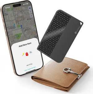 [Apple MFi Certified] 2025 Air-Tag (iOS Only) Bluetooth Tracker with Apple Find My, iPhone Smart Card Wallet Finder GPS Tracker, 5-10 Years Battery, Keys Finder and Item Locator for Bags, Passport