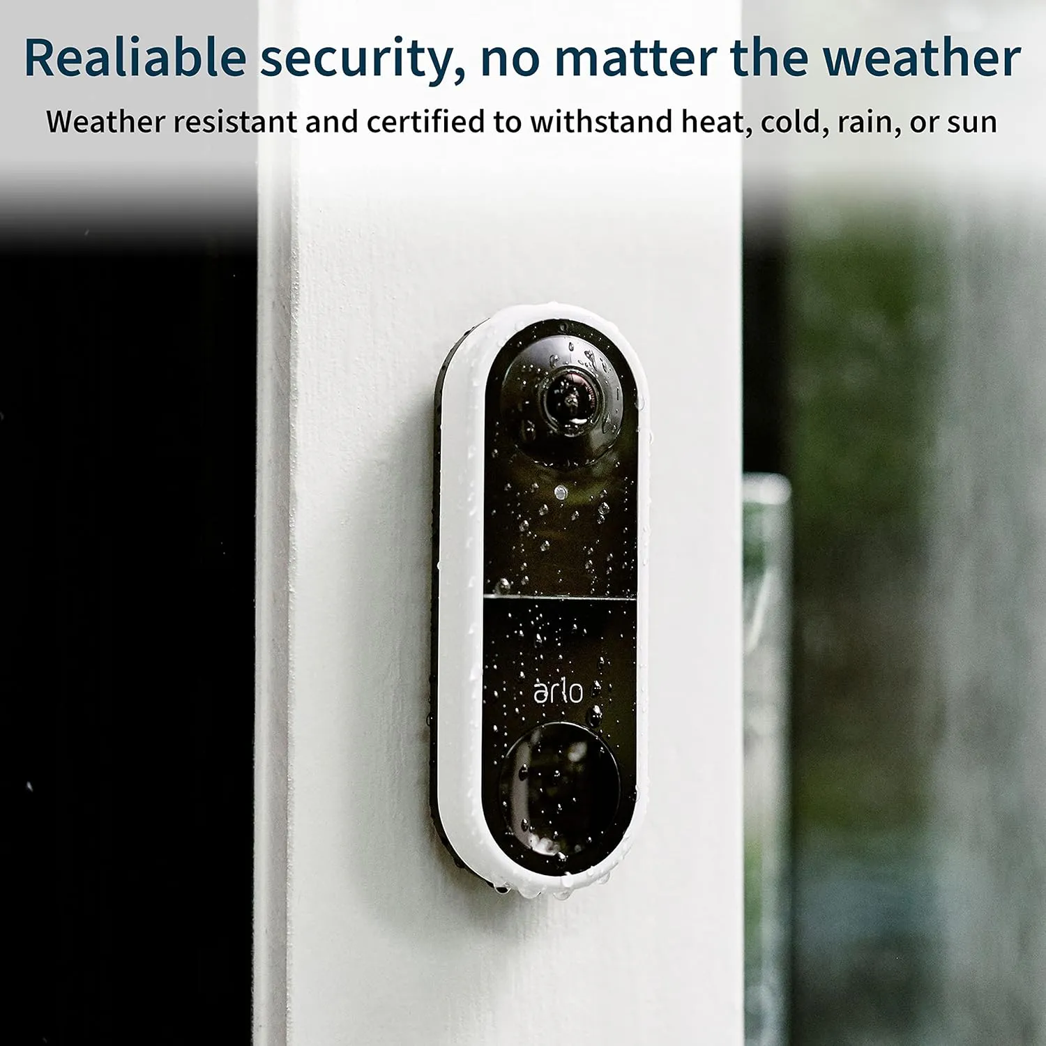Arlo Essential Wired Video Doorbell - HD Video, 180 View, Night Vision, 2 Way Audio, DIY Installation (wiring required), Security Camera, Doorbell Camera, Home Security Cameras, White - AVD1001
