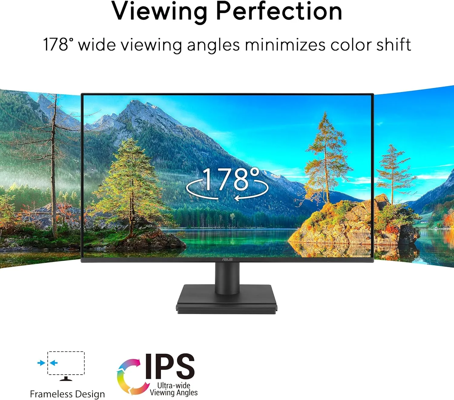 ASUS 24 (23.8-inch viewable) 1080P VA249HG Eye Care Monitor  IPS, Full HD, 99% sRGB, Frameless, 120Hz, Adaptive-Sync, 1ms, HDMI, VGA, Low Blue Light, Flicker Free, Wall Mountable, 3 yr Warranty