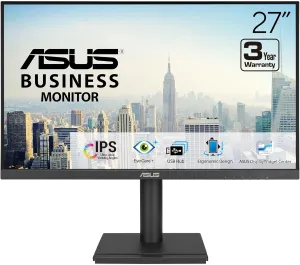 ASUS 27 1080P Business Monitor (VA27DQFS) - IPS, Frameless, 100Hz, 1ms, Adaptive-Sync, HDMI, DisplayPort, VGA, for Working and Gaming, Ergonomic Design, Blue Light Filter, Flicker Free, 3 yr warranty