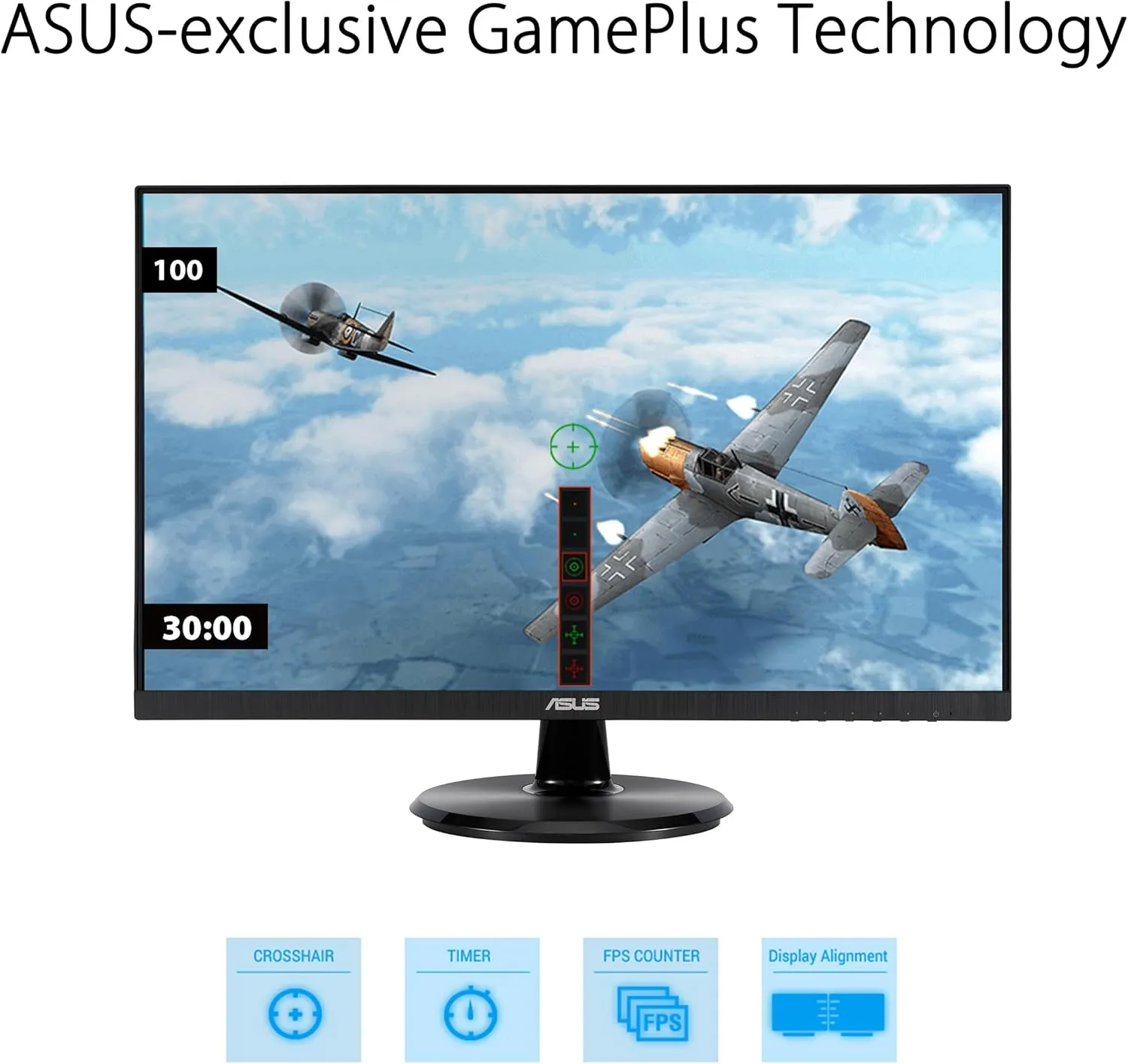 ASUS 27 1080P Eye Care Monitor (VA27DQF) - IPS, Full HD, Frameless, 100Hz, 1ms, Adaptive-Sync, for Working and Gaming, Low Blue Light, Flicker Free, HDMI, DisplayPort, 3 Year Warranty