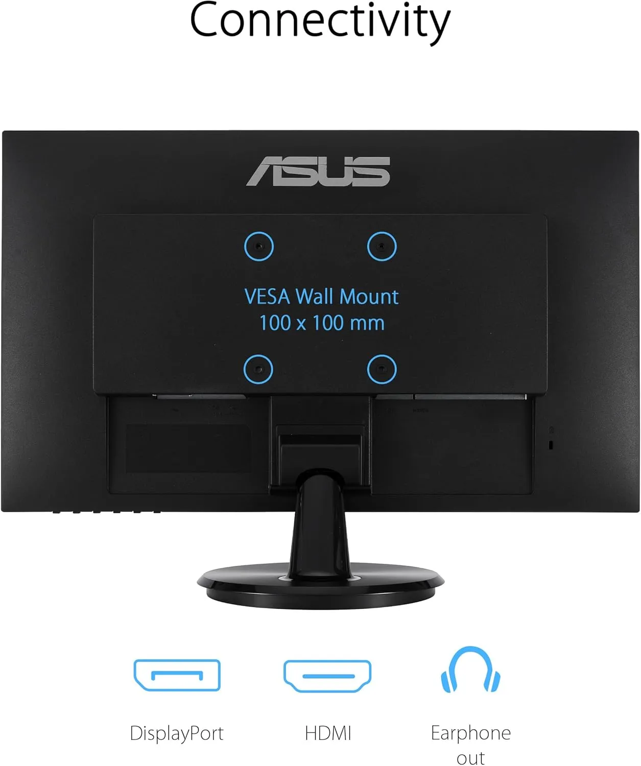 ASUS 27 1080P Eye Care Monitor (VA27DQF) - IPS, Full HD, Frameless, 100Hz, 1ms, Adaptive-Sync, for Working and Gaming, Low Blue Light, Flicker Free, HDMI, DisplayPort, 3 Year Warranty
