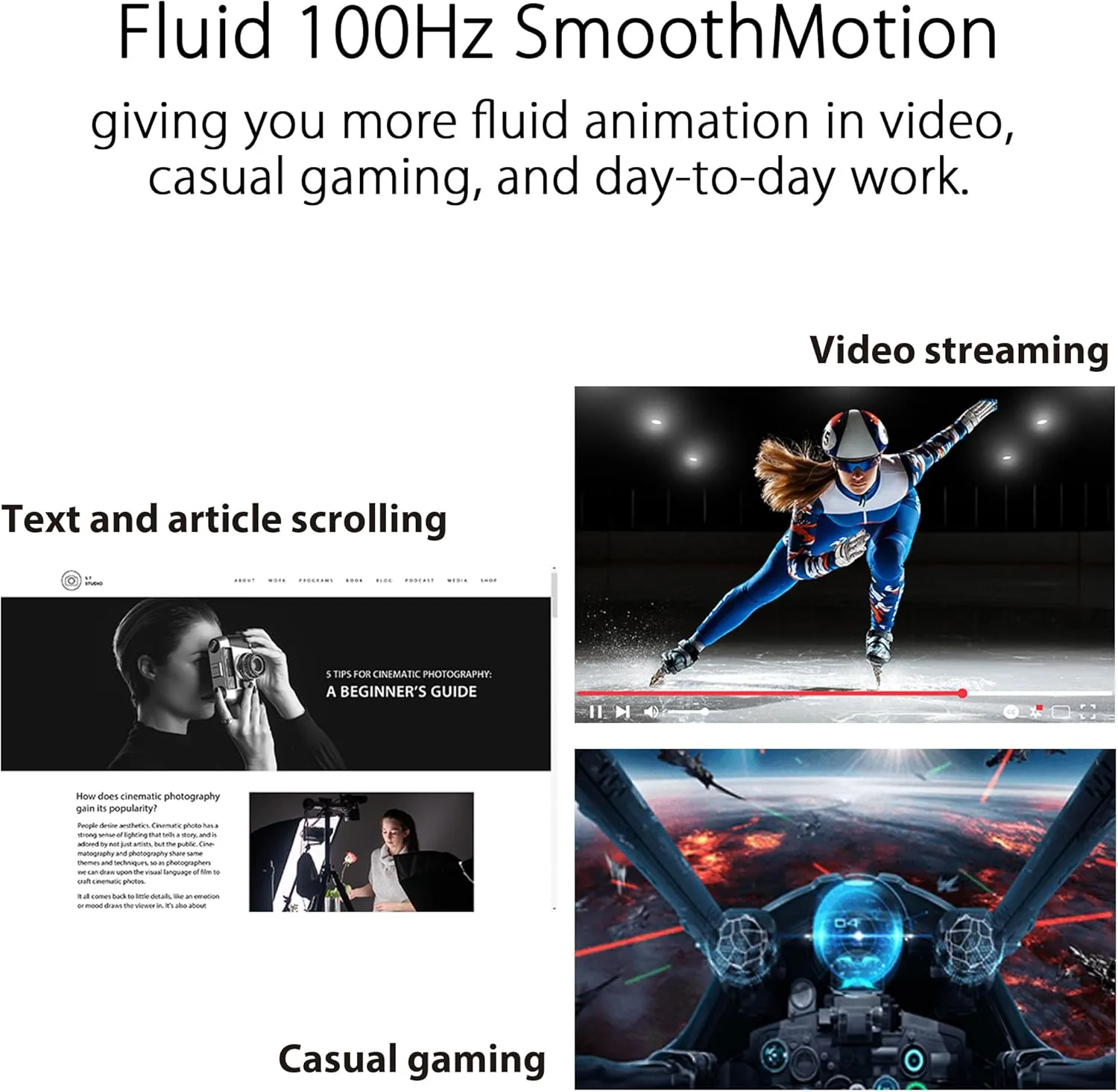 ASUS 27 Inch Monitor - 1080P, IPS, Full HD, Frameless, 100Hz, 1ms, Adaptive-Sync, for Working and Gaming, Low Blue Light, Flicker Free, HDMI, VESA Mountable, Tilt - VA27EHF,Black