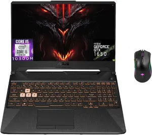 ASUS TUF F15 15.6" FHD IPS 144Hz Premium Gaming Laptop, Intel Core i5-10300H (> i7-8750H), 16GB RAM, 1TB PCIE SSD, GeForce GTX 1650, RGB Backlit Keyboard, Win10   Gaming Mouse