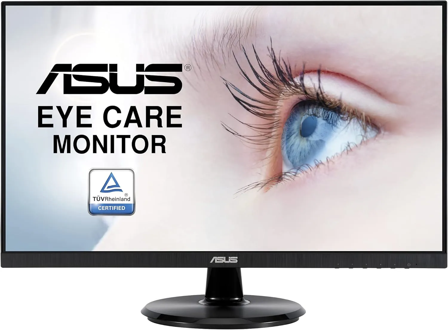 ASUS VA24DQ 23.8 Monitor, 1080P Full HD, 75Hz, IPS, Adaptive-Sync/FreeSync, Eye Care, HDMI DisplayPort VGA, Frameless, VESA Wall Mountable ,BLACK