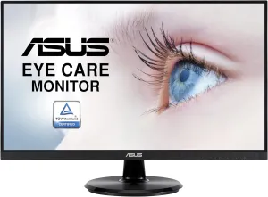 ASUS VA24DQ 23.8 Monitor, 1080P Full HD, 75Hz, IPS, Adaptive-Sync/FreeSync, Eye Care, HDMI DisplayPort VGA, Frameless, VESA Wall Mountable ,BLACK