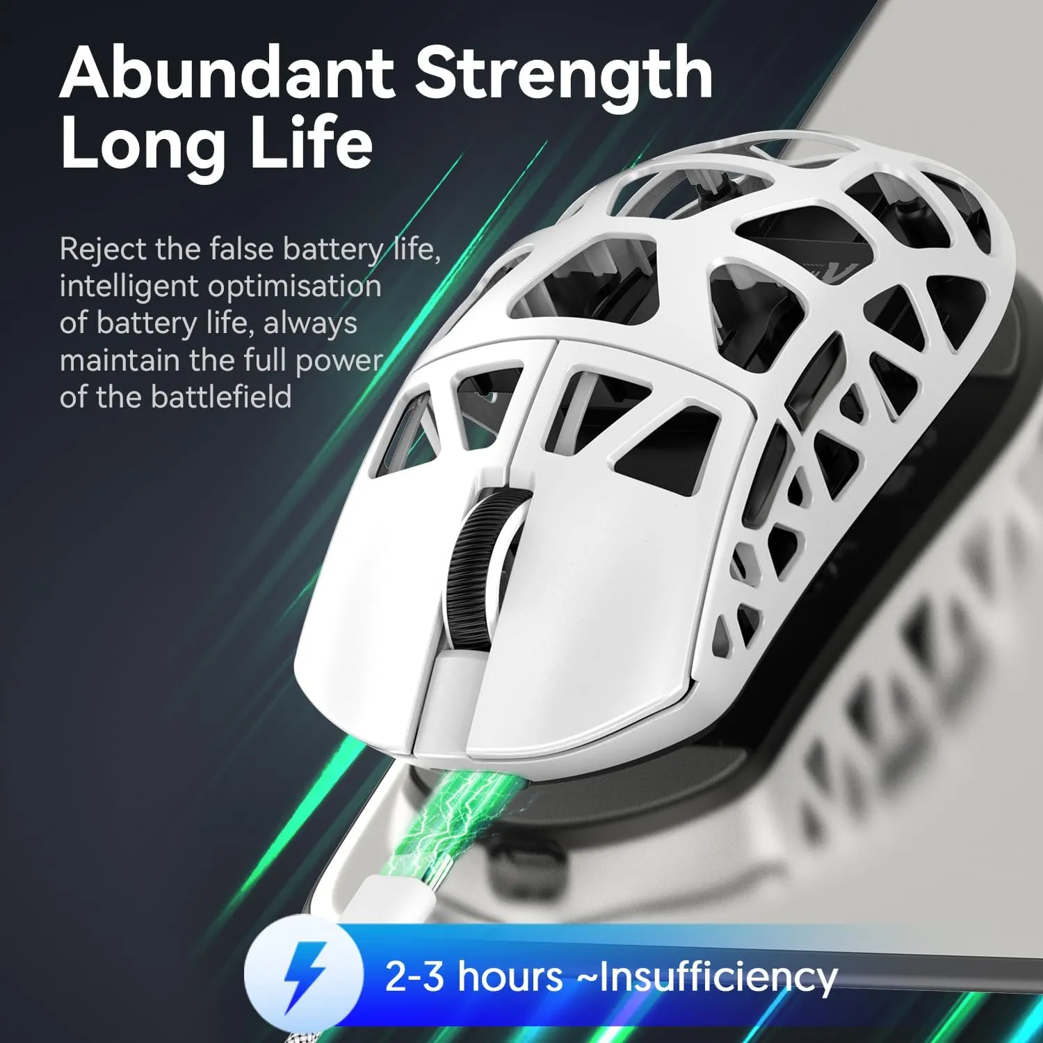 ATTACK SHARK R3 46g Superlight Magnesium Alloy Wireless Gaming Mouse, BT/2.4Ghz/Wired Computer Mouse, 8000Hz Wireless Polling Rate, PAW3395 26K DPI Sensor, Programmable Mice, PC/Laptop/Mac (White)
