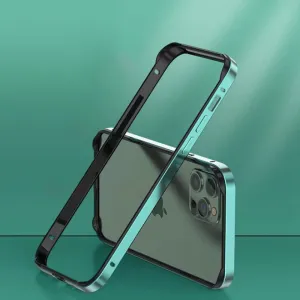 Aviation Aluminum Bumper Case for iPhone 13 12 11 14 Pro Max 13Pro X XR XS 7 8 6 s Plus Luxury Silicone Frame Accessories,Green BK,for iPhone 11
