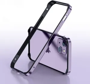 Aviation Aluminum Bumper Case for iPhone 13 12 11 14 Pro Max 13Pro X XR XS 7 8 6 s Plus Luxury Silicone Frame Accessories,Purple BK,for iPhone 11