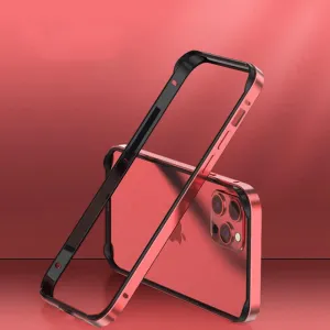 Aviation Aluminum Bumper Case for iPhone 13 12 11 14 Pro Max 13Pro X XR XS 7 8 6 s Plus Luxury Silicone Frame Accessories,Red BK,for iPhone 14 Pro