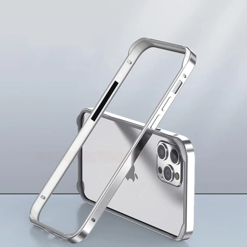 Aviation Aluminum Bumper Case for iPhone 13 12 11 14 Pro Max 13Pro X XR XS 7 8 6 s Plus Luxury Silicone Frame Accessories,Silver BK,for iPhone 14 Pro