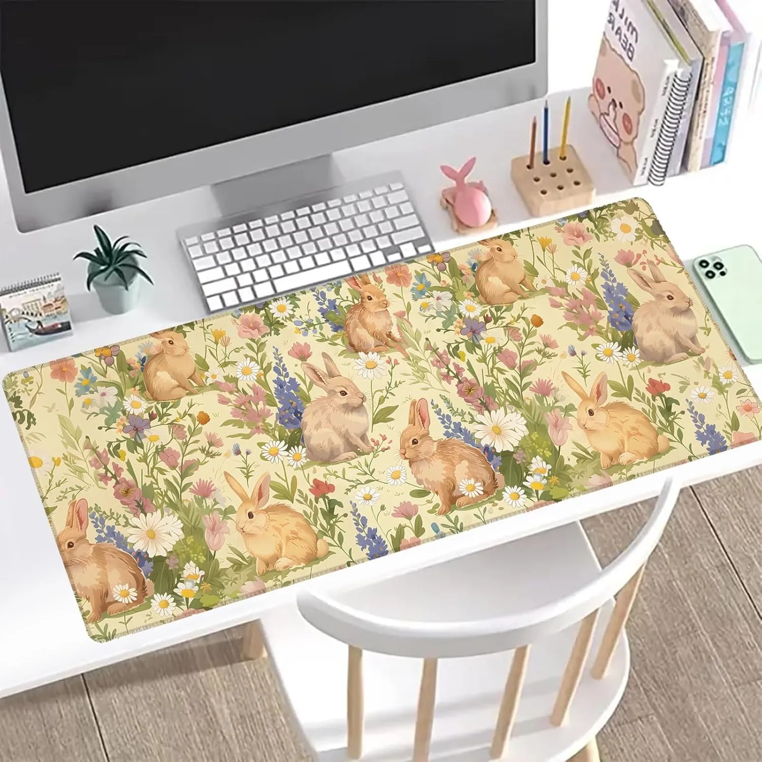 Baseball FieldGaming Mouse Pad, Office Desk Mat, Anti-Slip Rubber Base Cool Aesthetic Mouse Pads for Computer Laptop Keyboard School Home Desktop Gamer Home Accessories Decor 31.5" x 11.8"