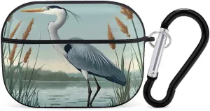 Blue Heron Earbud Case Bluetooth Headphone Case Full Protective Case with Keychain Compatible with Airpods Pro Black-Style
