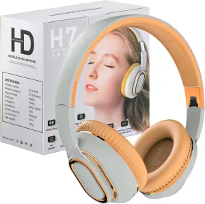 Bluetooth Headphones, Foldable Wireless Over-Ear Headphones with Hidden Mic for Cell Phone, Laptop, PC, Suitable for Music, School, Workouts, and Gaming (White)