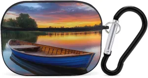 Boat Scenery Yosemite National Park Earbud Case Bluetooth Headphone Case Full Protective Case with Keychain Compatible with Airpods Pro Black-Style