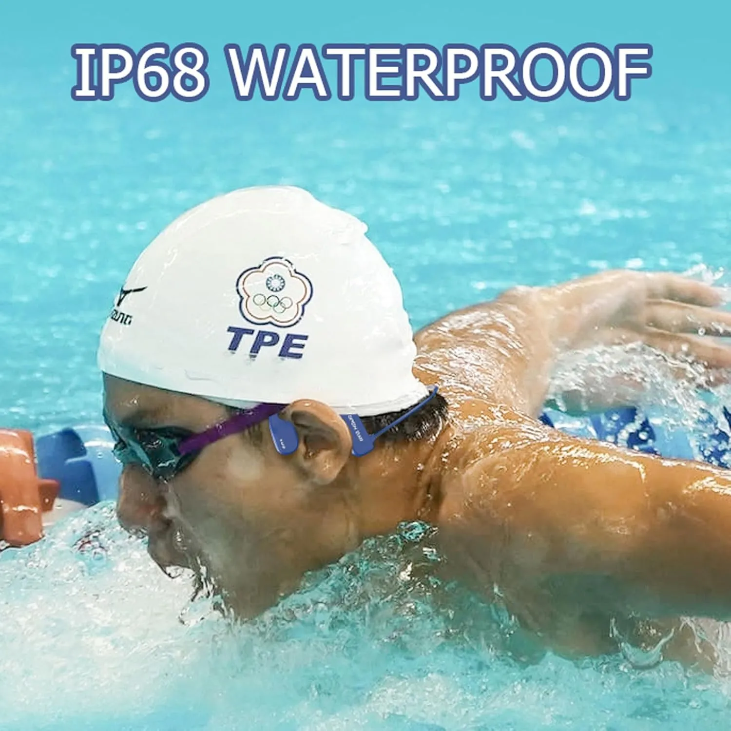 Bone Conduction Headphones Bluetooth Open Ear Running Headphones Wireless Bone Conduction Head Set Waterproof Headphones for Swimming Bluetooth Underwater Inductivv Bone Conduction Headphones