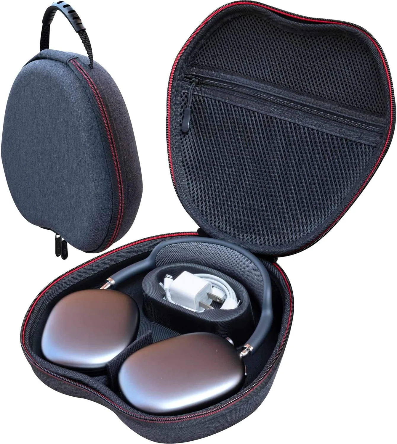 ButterFox Smart Carrying Case for AirPods Max Headphones with Sleep Mode (Black/Red)