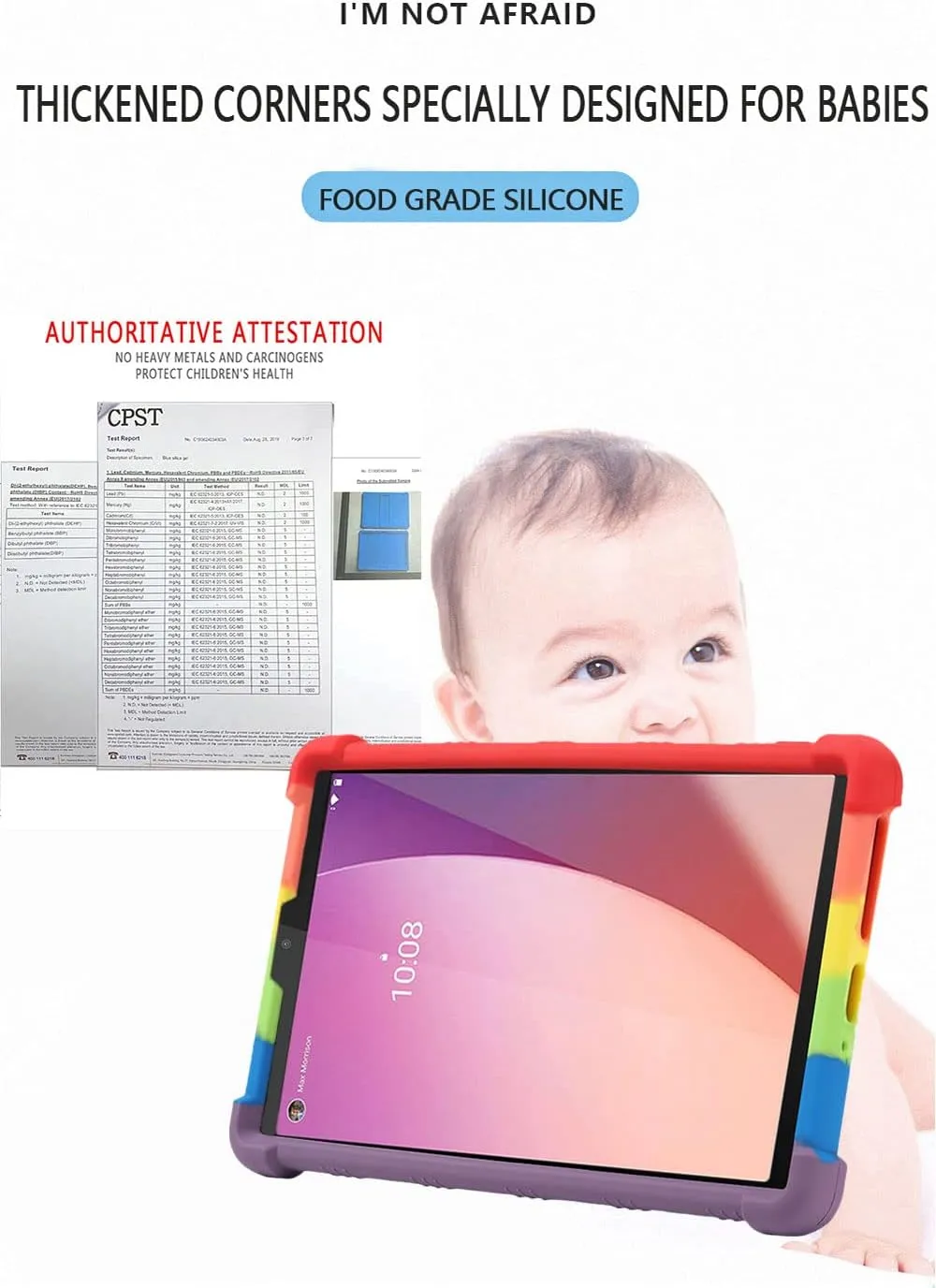 Case for Onn 11-inch Tablet Pro (Model:100110027), Light Weight Silicone Kids Friendly Soft Shock Protective Cover Case for Onn 11 Tablet Pro (2023 Model), Purple