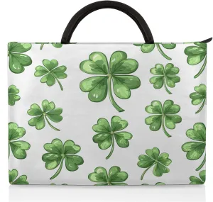 Clover Watercolour Laptop Sleeve with Handle Waterproof Computer Carrying Case