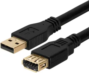 Cmple - USB 3.0 A Male to A Female Extension Gold Plated Cable - 10FT (Blue)