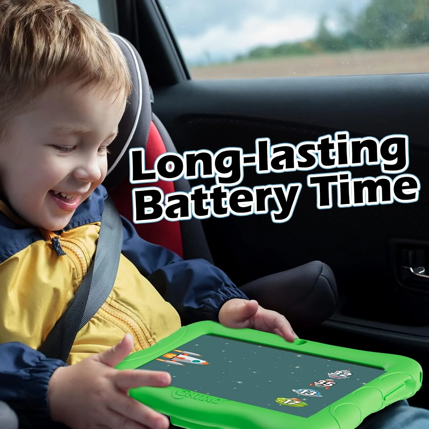 Contixo 7" Kids Tablet - 32GB Android Learning Tablet w/Exclusive 50  Disney Storybooks (Value $200), WiFi, Parental Controls, Kid-Proof Case & Kickstand, Educational Apps for Ages 3-10 - Green