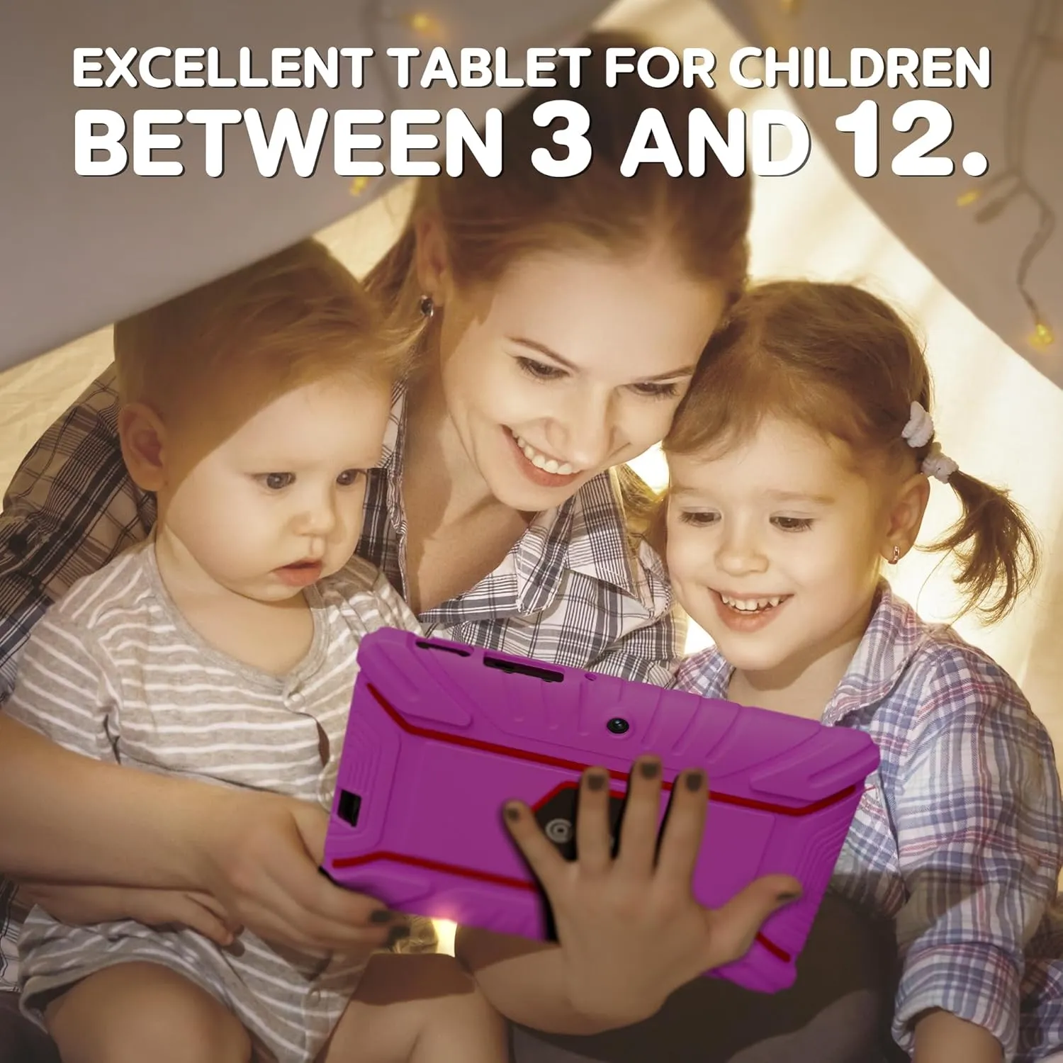 Contixo V8 7" Kids Tablet - 32GB Storage, Pre-Loaded Exclusive 50 Disney Storybooks (Value $200), Android, Parental Controls, Durable Kid-Proof Case - Pink