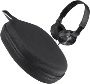 Corded Headphones - Portable Pouch Cover Carrying Compatible with Sony MDR- ZX100 ZX110 ZX300 ZX310 ZX600 Black Headphone Travel Case