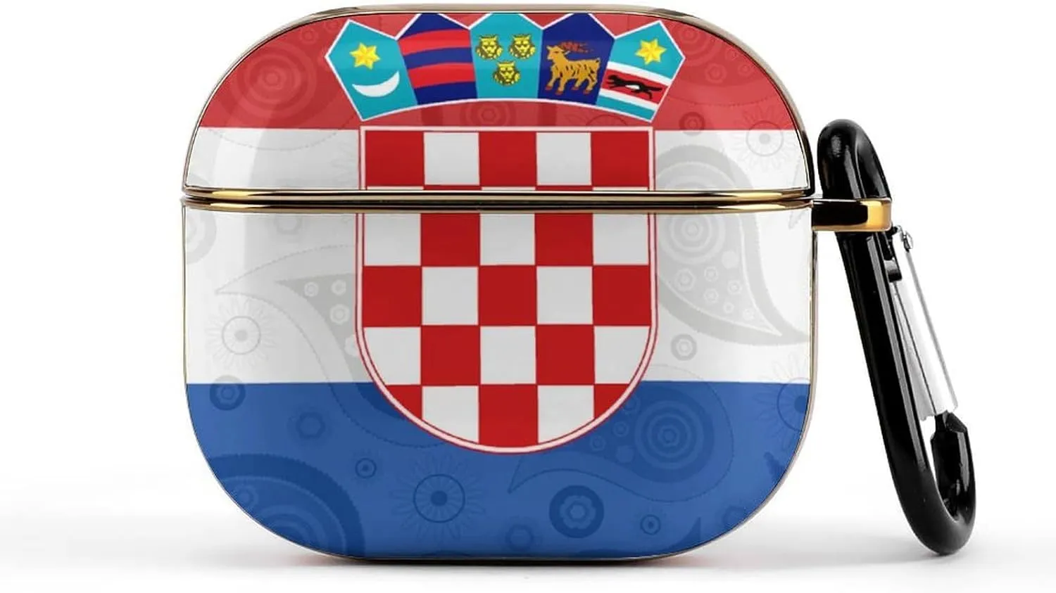 Croatia Paisley Croatian Slim Travel Carrying Headphone Case Compatible with AirPods Smart Hard Shell Cover