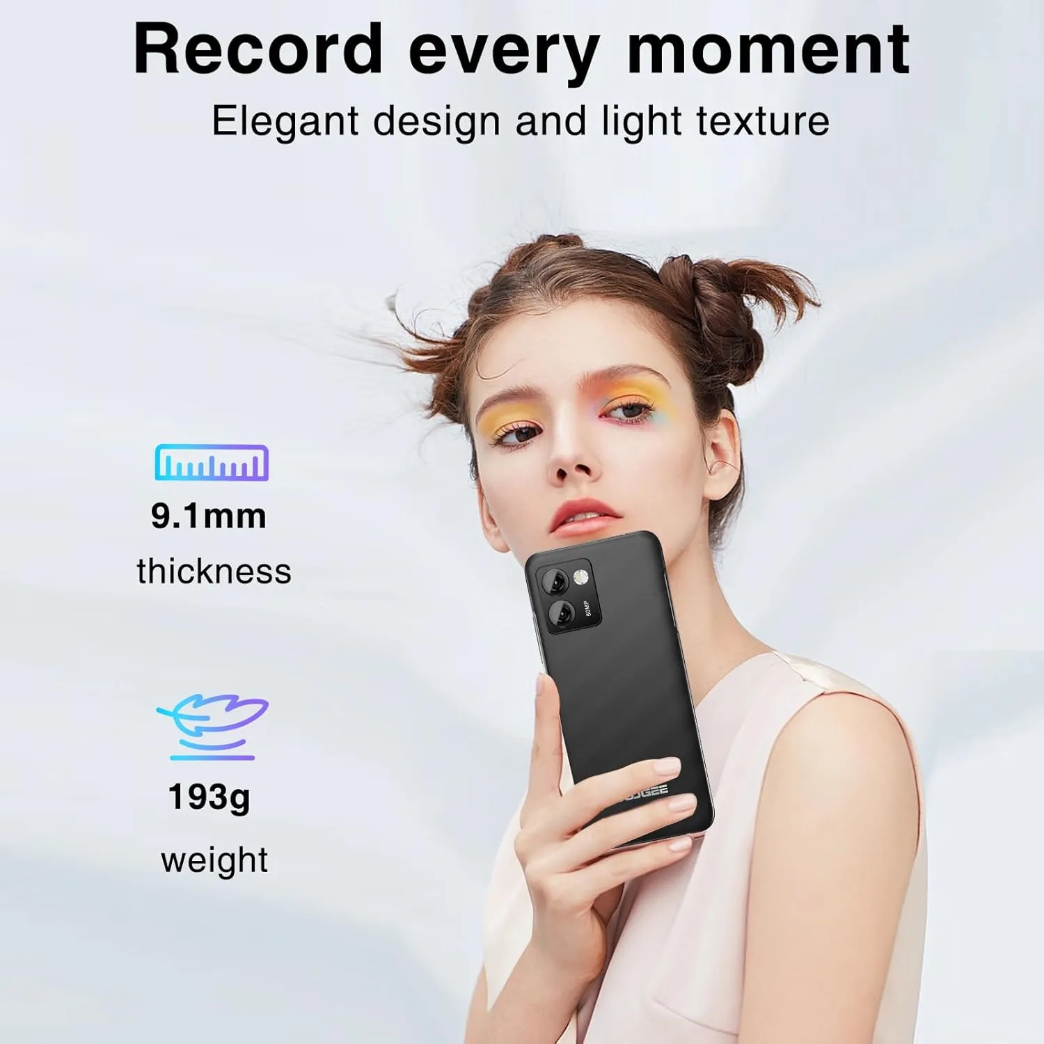 DOOGEE N50 PRO Cell Phone,Android 13 Smartphone,20GB 256GB(1TB TF),6.52" HD ,50MP AI Camera Android Phone,18W Fast Charge,4200mAh Battery Mobile Phones,Face Unlock/OTG-Black